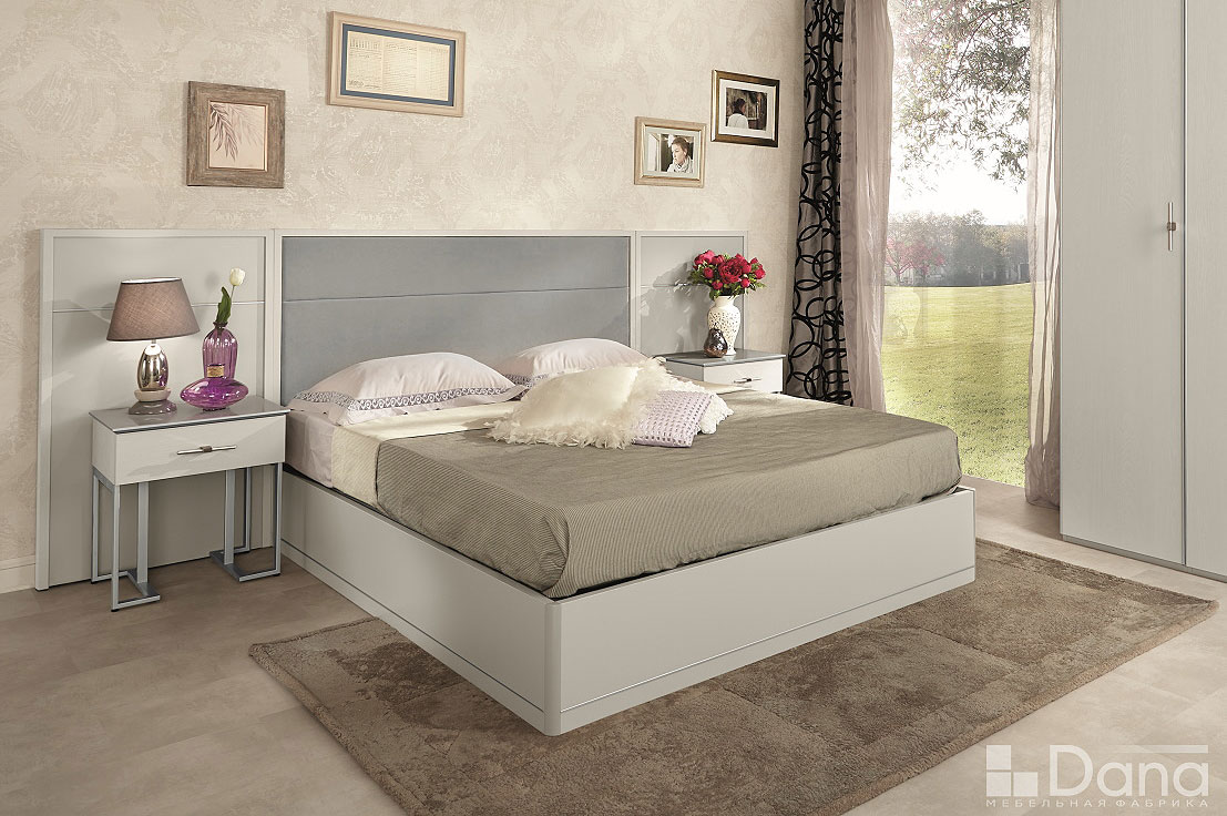 спальня Palmari 2 светло серый цвет мебельная фабрика Дана