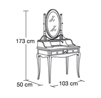 маленький туалетный столик с зеркалом модель 0940 спальня Vicent Montoro 9